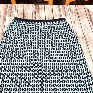Boden blue printed geometric floral‎ print a line skirt size 8R
